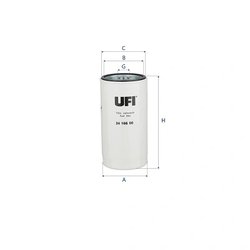 FILTRU COMBUSTIBIL UFI 24.166.00 - Piesa auto compatibila cu mai multe marci