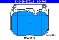 Set placute frana ATE 13.0460-4702.2