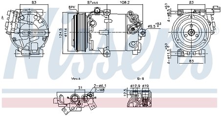 COMPRESOR CLIMATIZARE NISSENS 890897 - Compatibil cu HYUNDAI