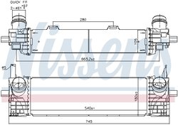 INTERCOOLER NISSENS 961338 - Compatibil cu BMW