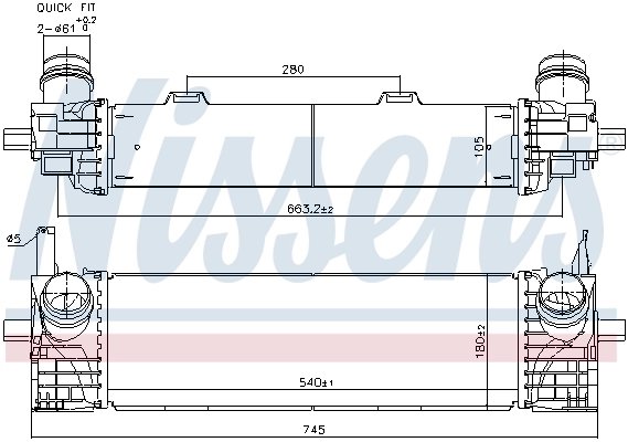 INTERCOOLER NISSENS 961338 - Compatibil cu BMW