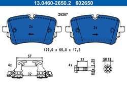 Set placute frana ATE 13.0460-2650.2
