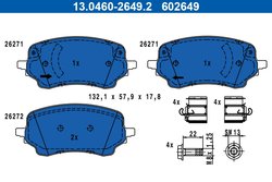 SET PLACUTE FRANA ATE 13.0460-2649.2 - Compatibil cu FORD