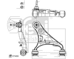 BRAT SUSPENSIE FEBI BILSTEIN 185763 - Compatibil cu LAND ROVER