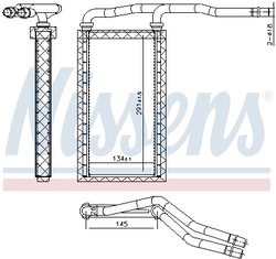 Schimbator caldura incalzire habitaclu Nissens 707208