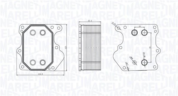 RADIATOR ULEI / TERMOFLOT MAGNETI MARELLI 350300000500 - Compatibil cu CITROEN, FIAT, FORD, PEUGEOT