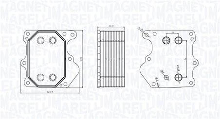 RADIATOR ULEI / TERMOFLOT MAGNETI MARELLI 350300000500 - Compatibil cu CITROEN, FIAT, FORD, PEUGEOT