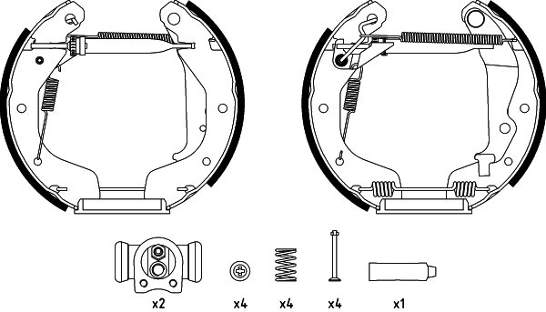 SET SABOTI FRANA TEXTAR 84062500 - Compatibil cu CHEVROLET, CHEVROLET (SGM), DAEWOO