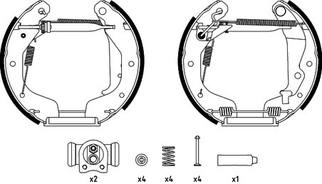 SET SABOTI FRANA TEXTAR 84062500 - Compatibil cu CHEVROLET, CHEVROLET (SGM), DAEWOO