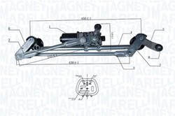 Sistem stergator parbriz Magneti Marelli 064351767010