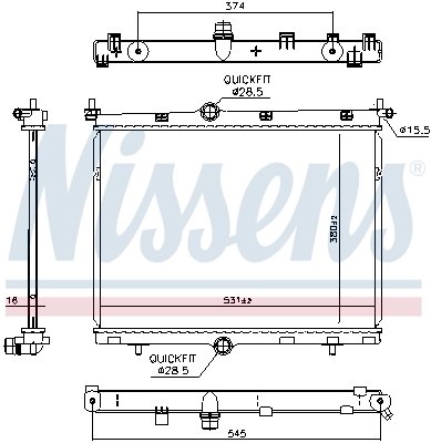 Radiator racire motor Nissens 607030