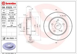 Disc frana Brembo 08.E523.11