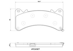 SET PLACUTE FRANA BREMBO P 10 103 - Compatibil cu CHEVROLET