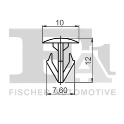 CLIPS, ACOPERIRE DECORATIVA SI PROTECTIE FA1 79-40046.25 - Compatibil cu HONDA