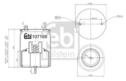 Burduf suspensie pneumatica Febi Bilstein 107169