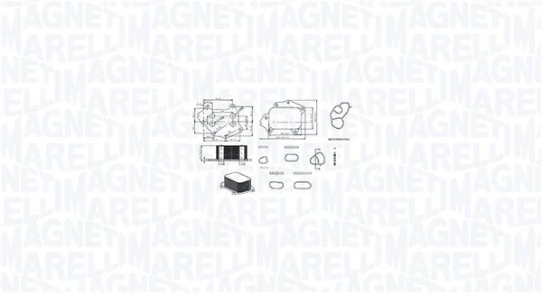 RADIATOR ULEI / TERMOFLOT MAGNETI MARELLI 350300002700 - Compatibil cu CITROEN, FORD, MAZDA, PEUGEOT, SUZUKI, TOYOTA, VOLVO