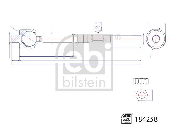 BIELETA DIRECTIE FEBI BILSTEIN 184258 - Compatibil cu CADILLAC, CHEVROLET, OPEL, VAUXHALL