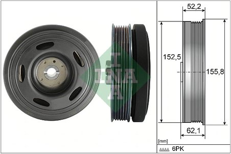 FULIE ARBORE COTIT / VIBROCHEN INA 544 0515 10 - Compatibil cu DACIA, NISSAN, RENAULT