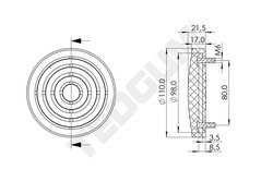 Tampon cric hidraulic Tedgum 00842690