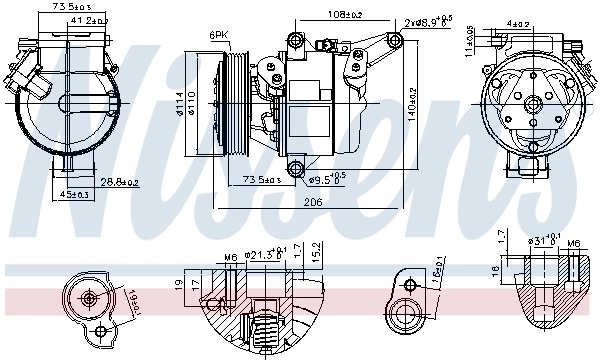 Compresor climatizare Nissens 890948