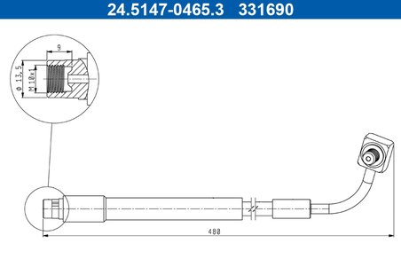 Furtun frana ATE 24.5147-0465.3