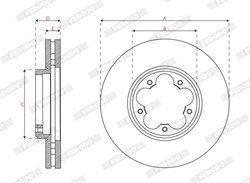 Disc frana Ferodo DDF3059C