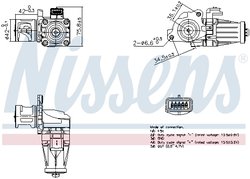 SUPAPA EGR NISSENS 98376 - Compatibil cu CITROEN, DS, FIAT, FORD, MITSUBISHI, PEUGEOT, VOLVO