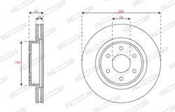 DISC FRANA FERODO DDF3061C - Compatibil cu NISSAN, RENAULT