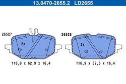 Set placute frana ATE 13.0470-2655.2