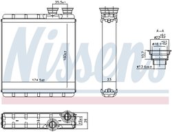 Schimbator caldura incalzire habitaclu Nissens 707302