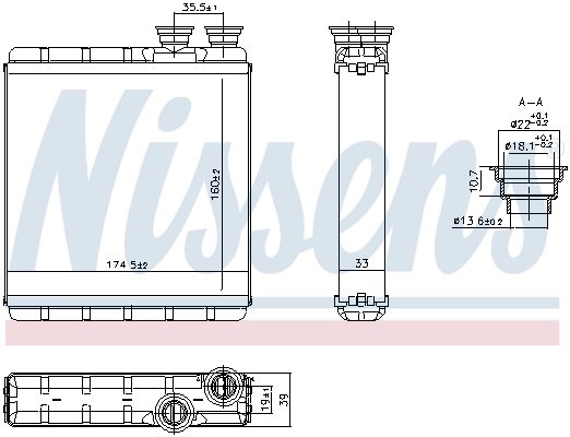 Schimbator caldura incalzire habitaclu Nissens 707302