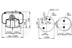 Burduf suspensie pneumatica Contitech AIR Spring 6641 N P02