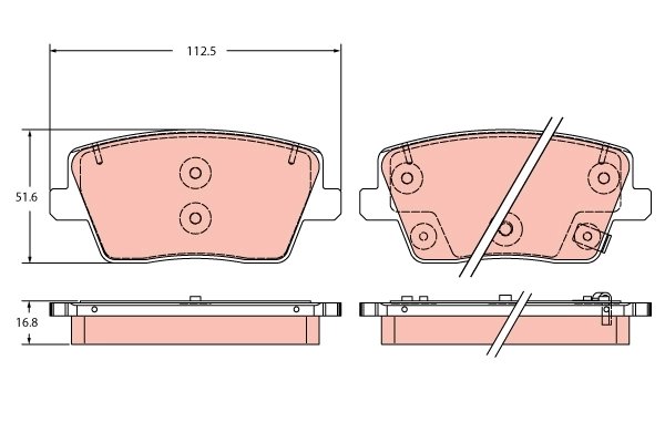 Set placute frana TRW GDB2355