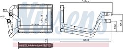 SCHIMBATOR CALDURA INCALZIRE HABITACLU NISSENS 707245 - Compatibil cu HYUNDAI