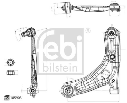 Brat suspensie Febi Bilstein 185903