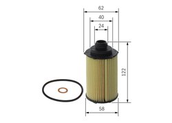 FILTRU ULEI BOSCH F 026 407 348 - Compatibil cu SSANGYONG