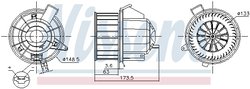 VENTILATOR HABITACLU NISSENS 87617 - Compatibil cu CITROEN, OPEL, VAUXHALL