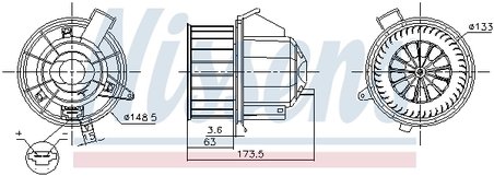 Ventilator habitaclu Nissens 87617