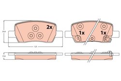 Set placute frana TRW GDB2368