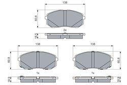 Set placute frana BOSCH 0 986 460 077