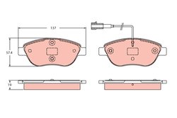 SET PLACUTE FRANA TRW GDB2421 - Compatibil cu FIAT