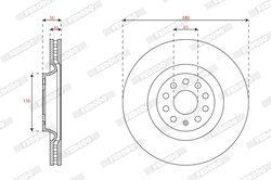 DISC FRANA FERODO DDF3062C-1 - Compatibil cu VW