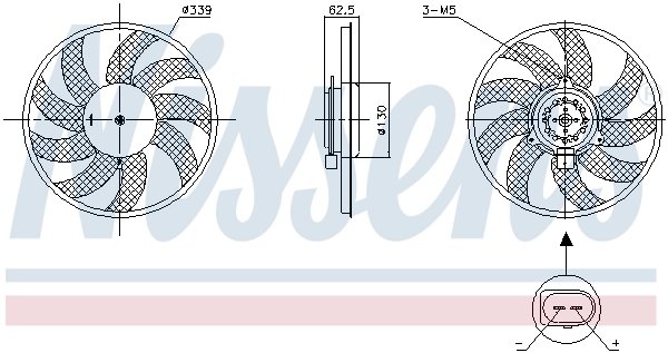 VENTILATOR RADIATOR RACIRE NISSENS 850105 - Compatibil cu AUDI