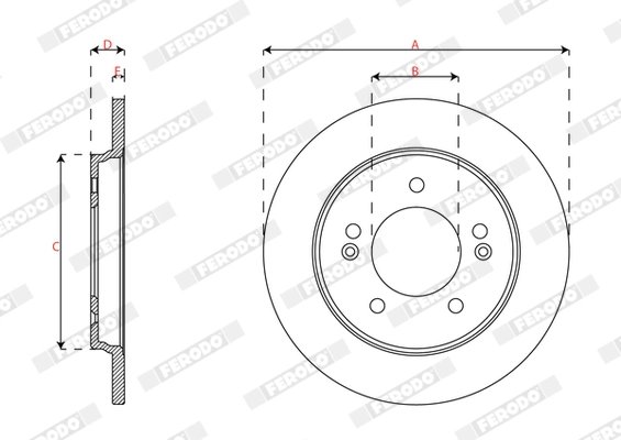 Disc frana Ferodo DDF2848C