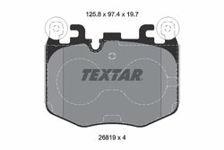 SET PLACUTE FRANA TEXTAR 2681901 - Compatibil cu BMW