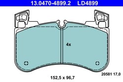 Set placute frana ATE 13.0470-4899.2