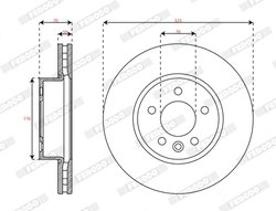 Disc frana Ferodo DDF3104C-1