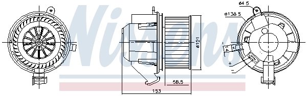 Ventilator habitaclu Nissens 87607