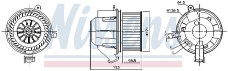 Ventilator habitaclu Nissens 87607