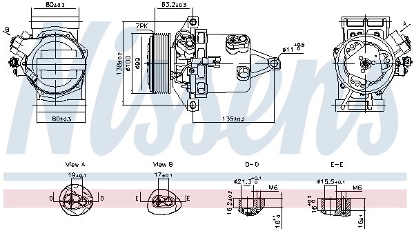 COMPRESOR CLIMATIZARE NISSENS 890980 - Compatibil cu DACIA, RENAULT